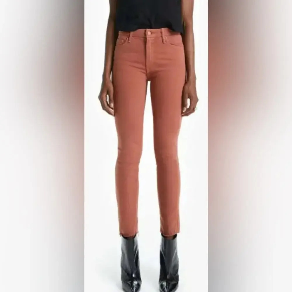 MOTHER The Looker Ankle Fray Gettin' In Coconut Shell Size 24